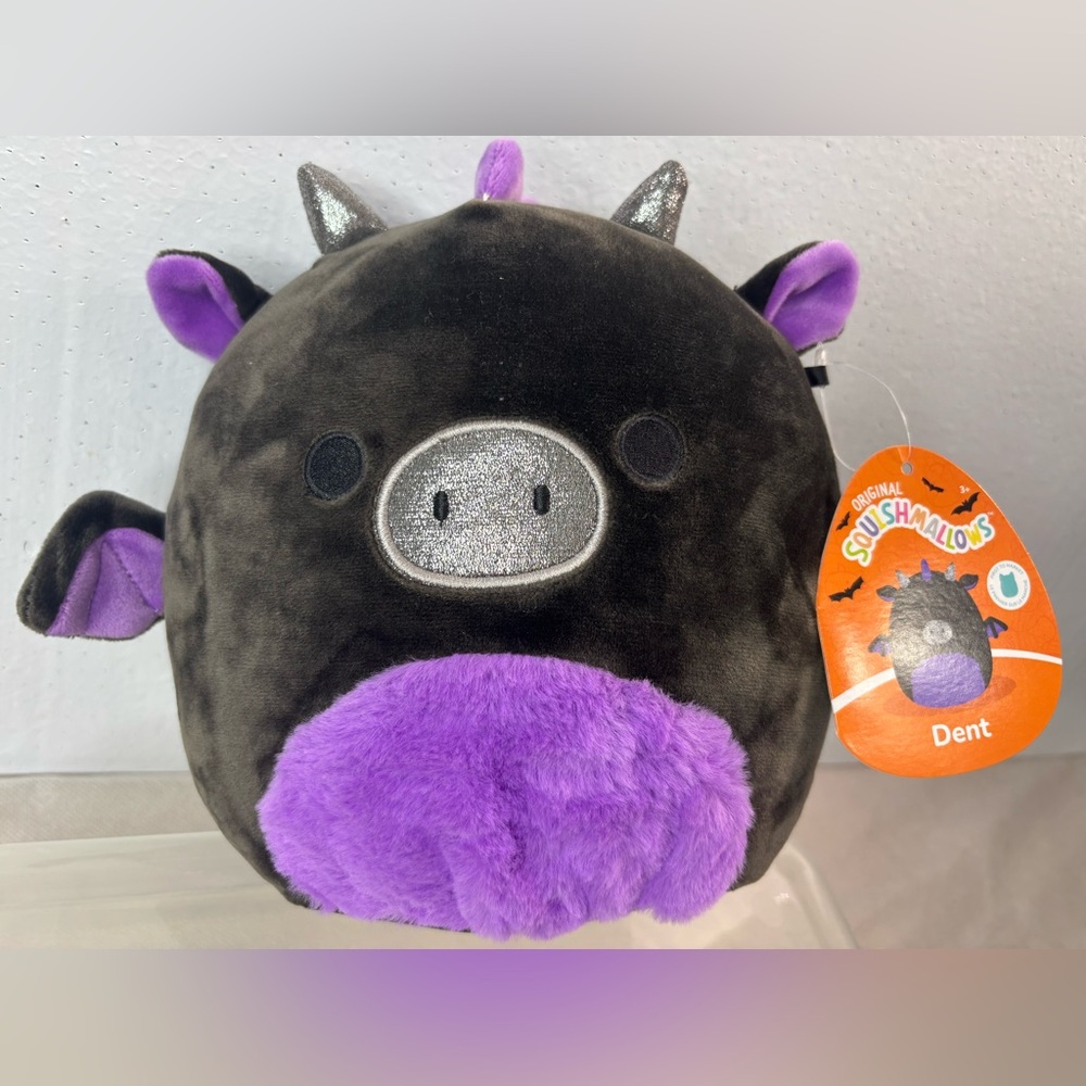 Squishmallows DENT Black and Purple Stuffed Animal Plushie -NEW